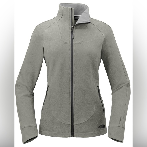 🆕 The North Face Ladies Tech Stretch Soft Shell Jacket - Medium Heather Grey - Picture 5 of 13